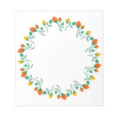 Florentijns rond lijst met gele en rode rozenbloem notitieblok (Voorkant)