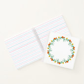 Florentijns rond lijst met gele en rode rozenbloem notitieboek (Binnen)