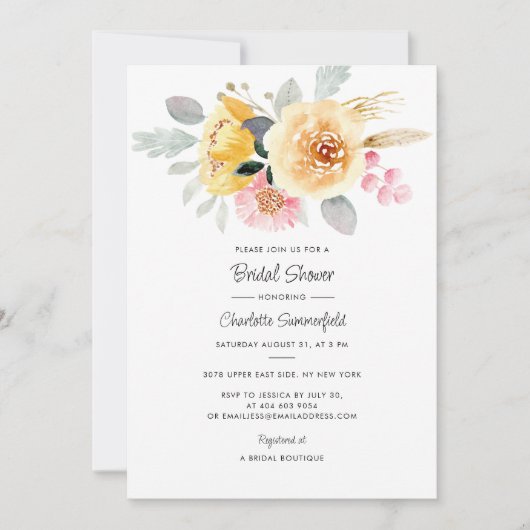 Florentijns Waterverf Pastel Minimalistisch Vrijge Kaart (Voorkant)