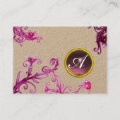 FLORENTIJNSE BAROK MONOGRAM GEM Paarse Kraft Visitekaartje (Achterkant)