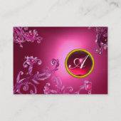 FLORENTIJNSE BAROK MONOGRAM GEM roze fucsia robijn Visitekaartje (Achterkant)