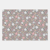 Florentijnse bloem, met de hand getrokken bloesbla inpakpapier vel (Voorkant 3)