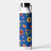 Florentijnse bloem Zonnebloemvlies Waterfles (Voorkant)