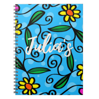 Florentijnse bloemen maken moderne kunst notitieboek