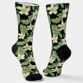Florentijnse buitenkant Tropische bloemen en blade Sokken (Gebogen)