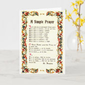 Florentijnse Eenvoudige Prayer=St. Francis=Pope Kaart (Gele Bloem)