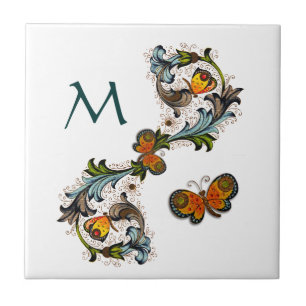 Florentijnse keramische monogram tegeltje