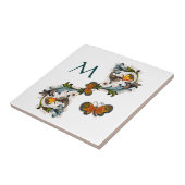 Florentijnse keramische monogram tegeltje (Zijkant)