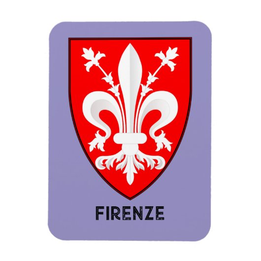 Florentijnse lelie Wapen Fijne Kunst Magneet (Verticaal)