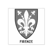 Florentijnse lelie Wapen Fijne Kunst Rubberstempel (Afrduk)
