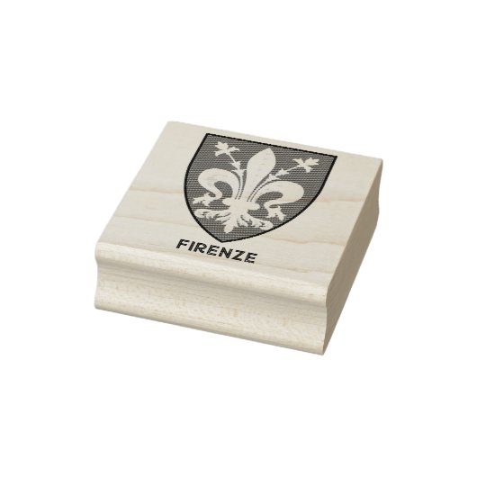 Florentijnse lelie Wapen Fijne Kunst Rubberstempel (Stempel)