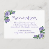 Florentijnse Paarse Waterverf Ventilatorkaart Informatiekaartje (Voorkant)