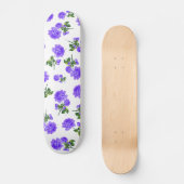 Florentijnse patronen: paarse bloemen op wit skateboard (Voorkant)
