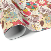 Florentijnse patroon in retrorestandaard 4 cadeaupapier (Rol Hoek)