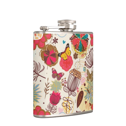 Florentijnse patroon in retrorestandaard 4 heupfles (Rechts)