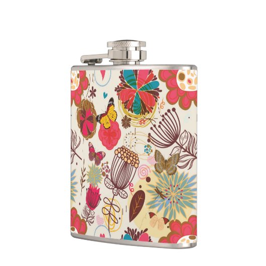 Florentijnse patroon in retrorestandaard 4 heupfles (Links)