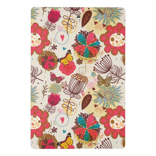 Florentijnse patroon in retrorestandaard 4 mini klembord (Achterkant)