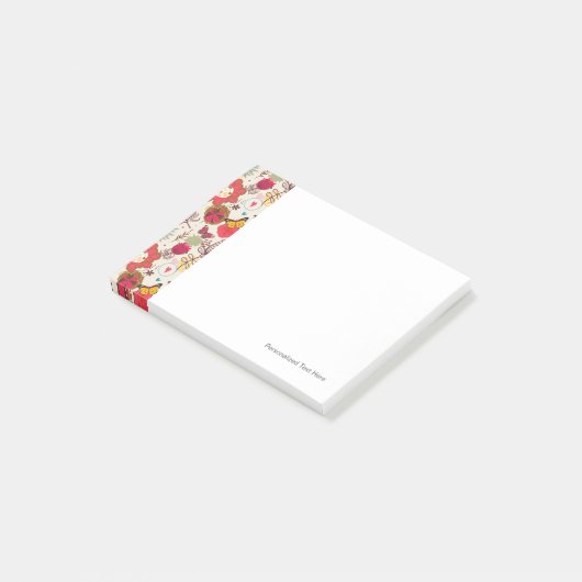 Florentijnse patroon in retrorestandaard 4 post-it® notes (Schuin)