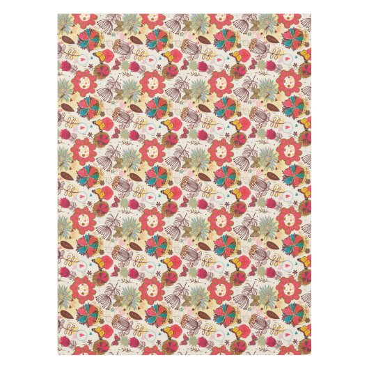 Florentijnse patroon in retrorestandaard 4 tafelkleed (Voorkant)