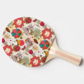 Florentijnse patroon in retrorestandaard 4 tafeltennisbatje (Zijkant)