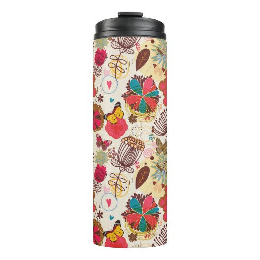 Florentijnse patroon in retrorestandaard 4 thermosbeker (Voorkant)