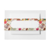 Florentijnse patroon in retrorestandaard 4 uitnodigingen wikkel (Voorkant Voorbeeld)