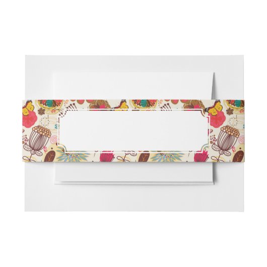 Florentijnse patroon in retrorestandaard 4 uitnodigingen wikkel (Voorkant Voorbeeld)