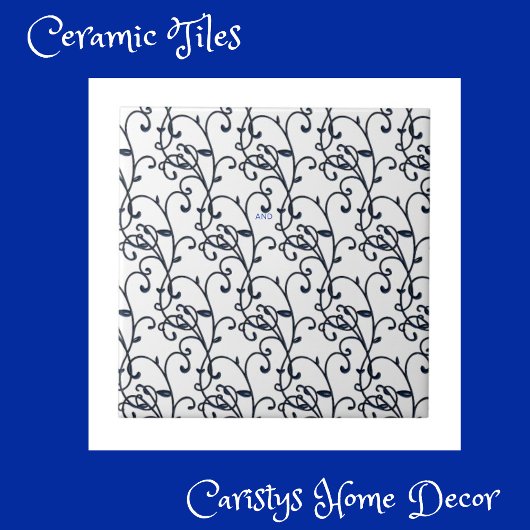 Florentijnse Renaissance Blauw en Wit  Tegeltje