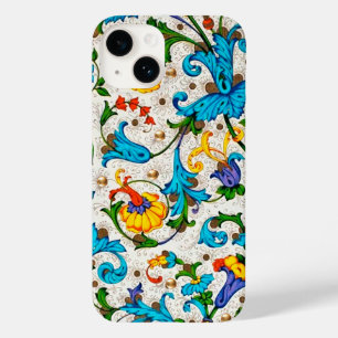 FLORENTIJNSE RENAISSANCE BLAUWE BLOEMENKRULLEN, BL Case-Mate iPhone 14 HOESJE