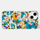 FLORENTIJNSE RENAISSANCE BLAUWE BLOEMENKRULLEN, BL Case-Mate iPhone CASE (Achterkant (horizontaal))