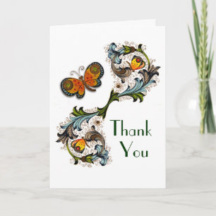 Florentijnse Renaissance Floral Dank u kaart