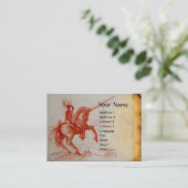 FLORENTIJNSE RIDDER TE PAARD Monogram crème Visitekaartje (Staand voorkant)