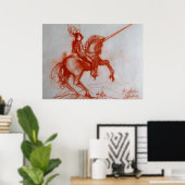 FLORENTIJNSE RIDDER TE PAARD POSTER (Thuiskantoor)