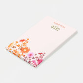 Florentijnse roze Boho Country Blocnote Post-it® Notes (Schuin)