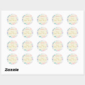 Florentijnse roze en gouden baby shower sticker (Vel)