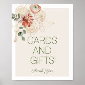 Florentijnse roze Gold-Waterverf-kaarten en cadeau Poster (Voorkant)