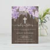 Florentijnse roze lavendel waterverf houtbevestigi kaart (Staand voorkant)