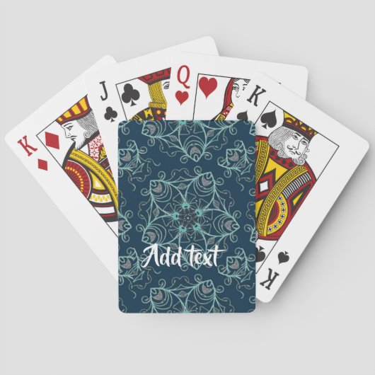Florentijnse sierafdruk pokerkaarten (Achterkant)