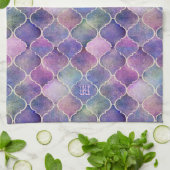 Florentijnse Tegels met Monogram Theedoek (Gevouwen)