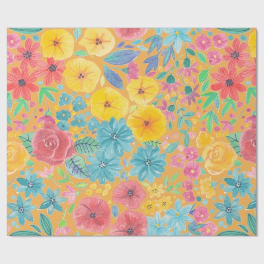 Florentijnse waterverf in geel cadeaupapier (Vlak)