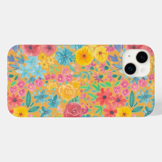 Florentijnse waterverf in geel Case-Mate iPhone case (Achterkant (horizontaal))