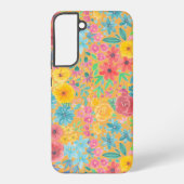 Florentijnse waterverf in geel samsung galaxy hoesje (Achterkant)