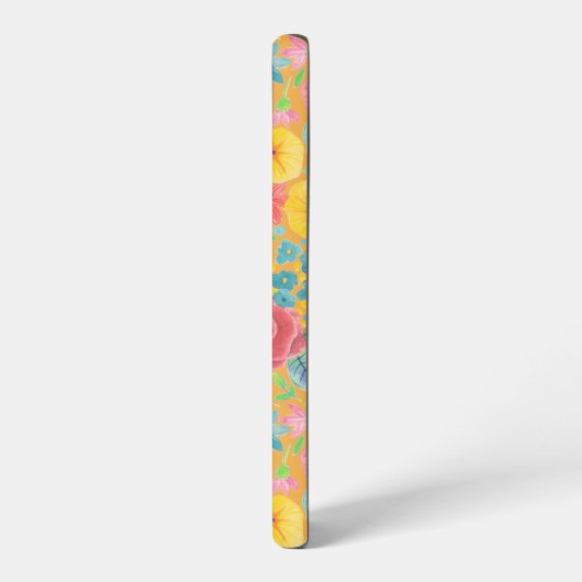 Florentijnse waterverf in geel samsung galaxy hoesje (Linkerkant)