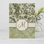 Florentijnse Waterverf Ivy met Monogram Kaart (Staand voorkant)