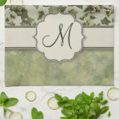 Florentijnse Waterverf Ivy met Monogram Theedoek (Gevouwen)