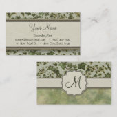 Florentijnse Waterverf Ivy met Monogram Visitekaartje (Voorkant / Achterkant)