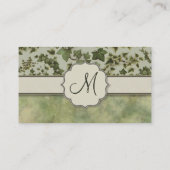 Florentijnse Waterverf Ivy met Monogram Visitekaartje (Achterkant)