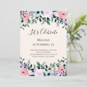 Florentijnse Waterverf - Roze en Paarse Kaart (Staand voorkant)