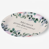 Florentijnse Waterverf - Roze en Paarse  Papieren Bordje (Gekanteld)