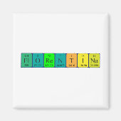 Florentina periodieke tabelnaam magnet (Voorkant)